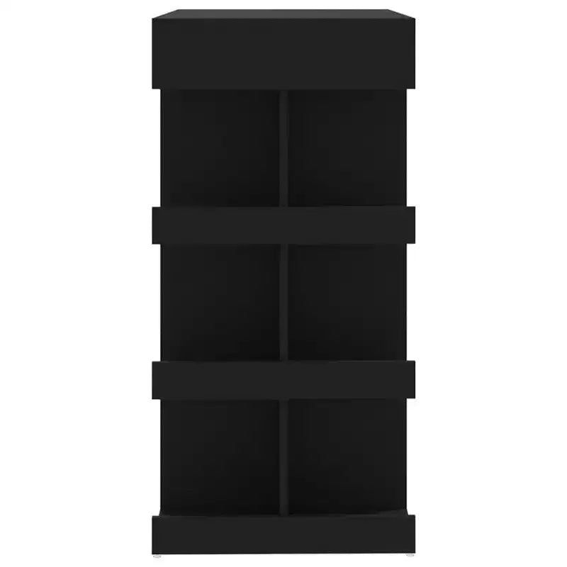 Tavolo da Bar Salvaspazio Compatto con Scaffali - 100x50x101.5 cm - Design Moderno in Nero